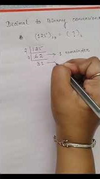 Learn Decimal to Binary conversion in simple steps! Perfect for students. #binary #decimals
