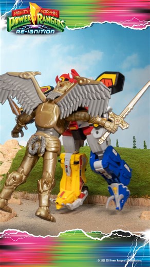 Megazord versus Goldar! He puts up a good battle. But once the Megazord summons the Power Sword — say good riddance to Goldar.​ ​ #PowerRangers #GoGoPowerRangers #Reignition #MegaZord #Goldar | Power Rangers