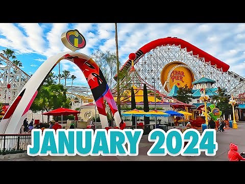 Disney California Adventure - January 2024 Walkthrough + Incredicoaster Ridethrough [4K POV]