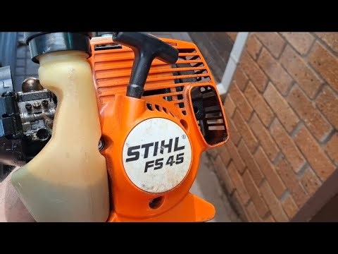 Pov Testing a Stihl FS45 string trimmer. Cold Start and cutting test.