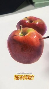63K views · 3.3K reactions | Watercolor painting by artist Yellow Chrysanthemum (Douyin) — a hyperrealistic study of apples, showcasing exquisite control of translucency, light, and gradient washes. Each layer brings lifelike depth and freshness to the composition. #watercolorart #realismart #fruitpainting #artprocess #fineart | Watercolor Masters | Facebook