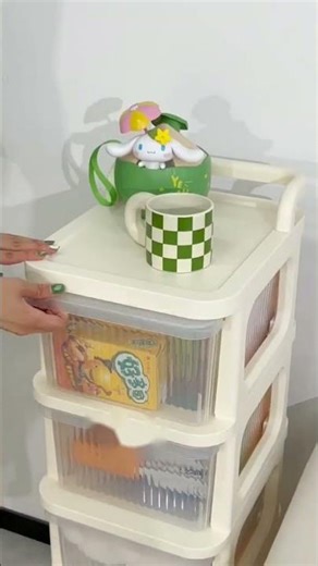 4 Layer Plastic Modular Storage Drawer Organizer with Wheels