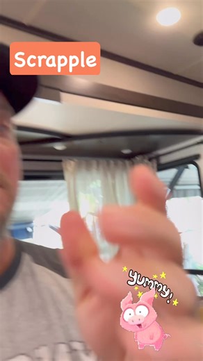 Hey Campoholics, we had scrapple for breakfast!! We love scrapple. You can eat it many ways! I like mine thick and Missy likes it thin and crispy. We love it so much we buy pounds of it when we stop in Delaware and put it in the freezer. Have you tried scrapple? #thecampoholics #breakfast #breakfasttime #breakfastideas #scrapple #gdrv4life #rvlife #pigs #hughesscrapple | The Campoholics