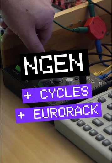 Making music using NGEN, the Elektron Cycles, and an Eurorack modular synthesizer!⁣ 🎛️🔊 ⁣ For this jam, we're using multiple tracks in NGEN to sequence all 6 voices coming from Cycles and 2 additional voices patched on the modular.⁣ Using the Shaper MFX, we can split the notes coming from DrumGen to 4 different MIDI channels and have them play different voices on the Cycles (Kick, Snare, Hihat and Perc).⁣ We're also using the 4 CV outputs from NGEN to sequence 2 separate voices on the modular
