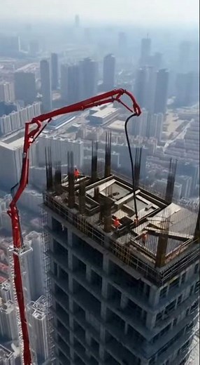 “World’s Biggest Concrete Machine Working on a HIGH-RISE — Insane Footage