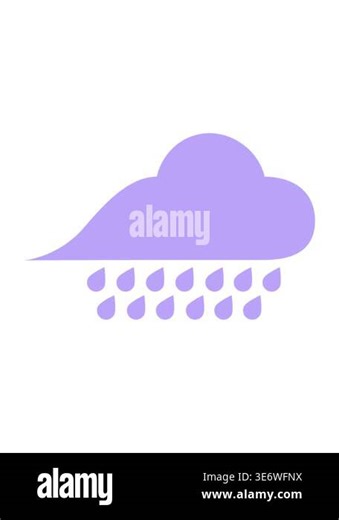 bobbing motion animation of raincloud cartoon