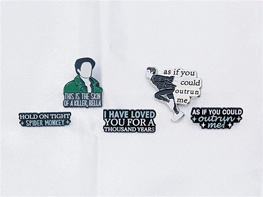 Twilight Enamel Pin / This is the Skin of a Killer, Bella / as If You Could Outrun Me / Spider Monkey - Etsy