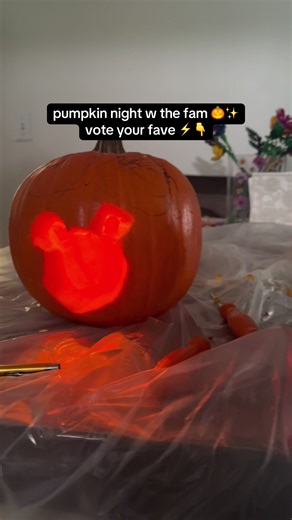 we all know lightning mcqueen stole the show 👀⚡️#fyp #lightningmcqueen #cars #pumpkin #halloween