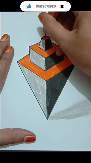 How to draw a 3D cone shape easily #cone #drawing3D #3dartist