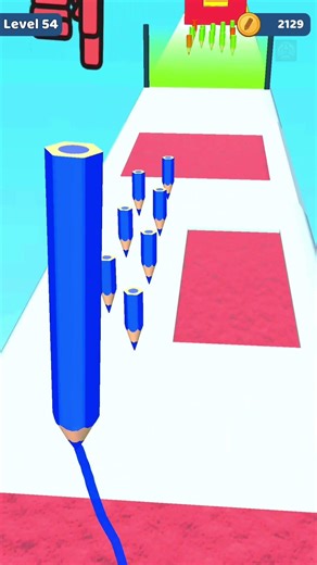 Color Pencils Runner 3D Game Lvl.54 #shorts