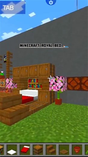 How to Build a ROYAL KING BED in Minecraft! (Luxury Design)"#minecraft #shortsfeed #gaming #shorts