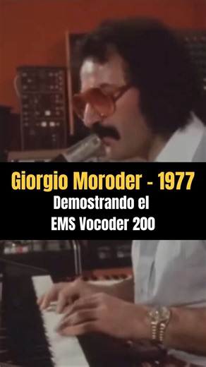 Sintetizadores | Andrés Silva on Instagram: "Giorgio Moroder es uno de los productores que introdujo el uso sistemático de sintetizadores y procesadores de voz en la música disco y electrónica. En este clip utiliza un EMS Vocoder 200: un procesador que descompone la voz en bandas de frecuencia. Así lograba ese sonido robótico que luego inspiró a otros musicos ¿Ya conocías a Giorgio Moroder? Sígueme para aprender más sobre sintes. #sintetizadores #synths #synth #productormusical #sintetizador #pr