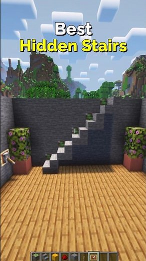 How to Make the Best Hidden Stairs in Minecraft – Easy Secret Build #Minecraft #Shorts #Easy