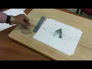 Path of refracted light through glass prism-Prakash & Faisal