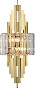 Modern Wall Sconces 2-Light Brushed Gold Wall Sconces Crystal Wall Light for Living Room Bedside Stairway Hallway