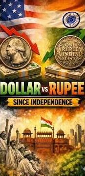Dollar vs Indian rupee comparison since independence | $1 = ₹3.3 in 1947 😳 |