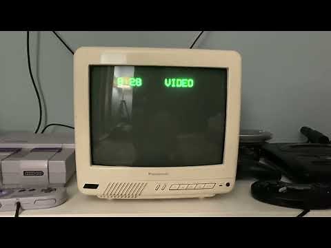 1993 10” Panasonic CRT TV CT-10R10R Startup and Shutdown