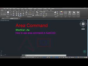 Area Command In AutoCAD In Hindi