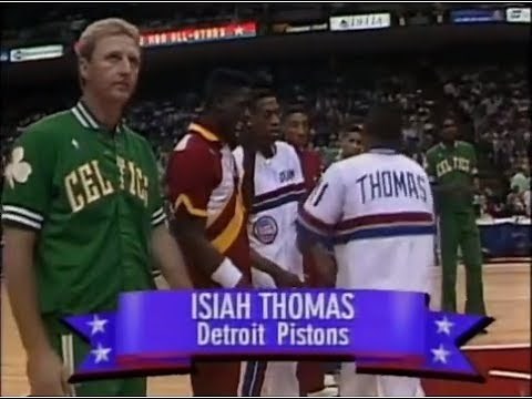 Isiah Thomas, Joe Dumars & Dennis Rodman - 1990 NBA All-Star Game Highlights