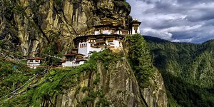 This beautiful Buddhist temple hangs off the side of a cliff more than 10,000 feet above sea level