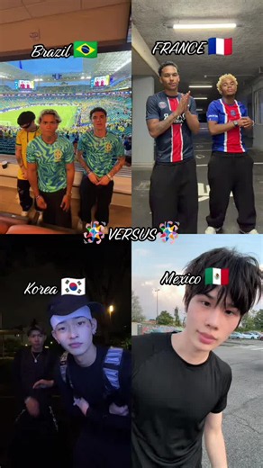 Best Vibe: Brazil vs Mexico vs France vs Korea — Vote Your Flag