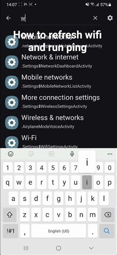 how to refresh wifi and run ping test