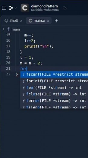 Print Diamond pattern with Stars 2023 | C Language