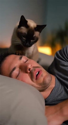 Owner has no idea what's about to hit him #funny #cats #shorts