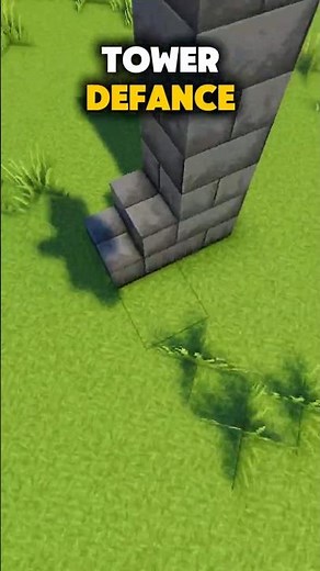 Cara Membuat Menara Pertahanan di Minecraft | Easy Tower Defense Tutorial 🏹⚡#minecraft #shorts
