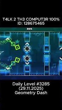 TALK 2 THE COMPUTER 100% Daily Level - Geometry Dash #guessthesong #shorts #geometrydash #gd