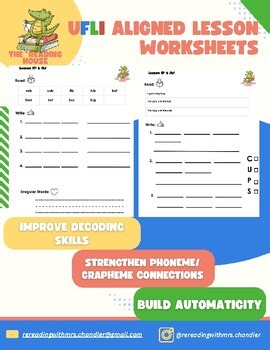 UFLI Aligned Worksheets Digraph Lessons 42-53