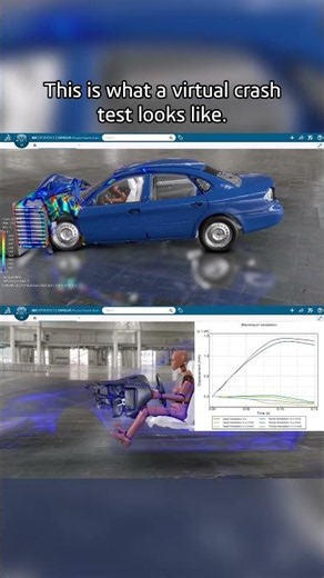 Looks like a crash test. Is actually a simulation.