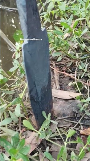 Testing how sharp the red keris is.”#blacksmith#americanlive#iron#usa#anvil