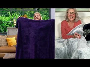 Berkshire Blanket (2) 60" x 70" Solid & Tipped Fluffie Throws on QVC
