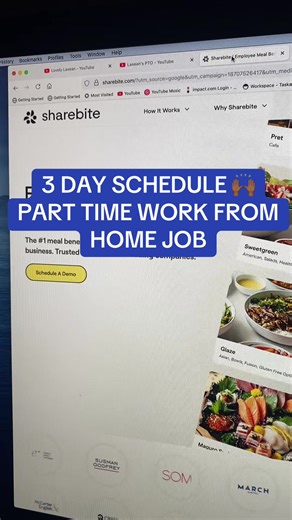 3 day schedule, work part time from home. #parttimejob #remotework #workfromhomejobs #wfhjobs #remotejobs