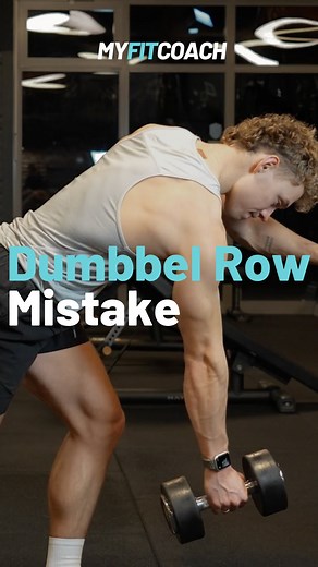 17K views · 6.2K reactions | ❌ Dumbbell Row Mistake – FIX THIS! A common mistake in the dumbbell row is using too much elbow flexion, shifting the work to your biceps instead of your back. ✅ Fix it: Keep your forearms vertical to maximize back engagement and get the full benefit of the exercise!  Want a workout plan tailored to you? Check the link in our bio! #DumbbellRow #BackWorkout #GymTips #FixYourForm | myfitcoach.app | Facebook