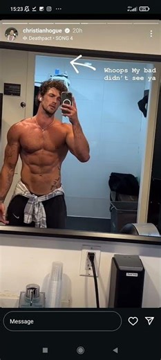 Christian Hogue instagram story