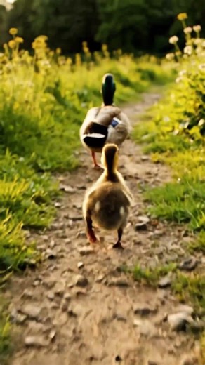 Beautiful Duck Family Swimming Together 🦆💛 #shorts #cuteanimals #ducklings