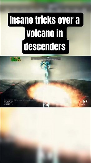 Insane Tricks Over A Volcano 🌋 #descenders #mtb #tricks #shorts