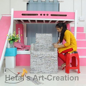 Newspaper - Chair Making #old #newspaper | Hetal's Art - Creation