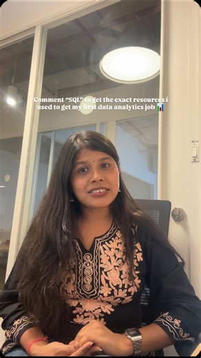 Aabha 🌻 on Instagram: "The most important skill in data analytics? SQL. If your SQL is strong, cracking multiple interviews becomes so much easier. Comment “SQL” and I’ll share the exact resources I used to level up 👩🏻‍💻✨ Share this with someone starting in this field or already preparing 🙌 [data, data analytics, corporate, ai, sal, data science, Hyderabad, beginnerguide] #data #dataanalytics #dataanalyst #corporate"