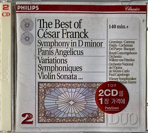 César Franck, Concertgebouworkest, Orchestre National De L'Opéra De Monte-Carlo, Wiener Symphoniker, Paul Capolongo, Uwe Christian Harrer, Willem Van Otterloo, Michael G. Gormley, Pierre Cochereau, Eduardo Del Pueyo, István Hajdu, Marie-Françoise Bucquet, José Carreras, Arthur Grumiaux - The Best Of César Franck - Symphony In D Minor, Panis Angelicus, Variations Symphoniques, Violin Sonata…