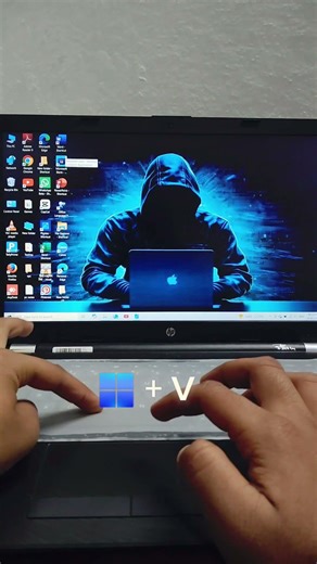 Win + V Secret Trick 🔥💥 लैपटॉप शार्टकट keys #laptop #tech #trending #shorts