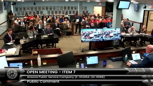 Join us for our December 2025 Open Meeting at the Arizona Corporation Commission. See the agenda at: azcc.gov/calendar | Arizona Corporation Commission