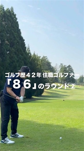 ティーショット 木にクリーンヒット！ #golf #ゴルフラウンド #ゴルフ #ゴルフスイング #スコアの目安