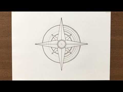 How to Draw a Compass Rose | Timelapse Video