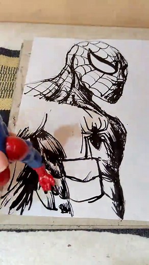 Drawing Marvel's Spider-Man with a Spider-Man