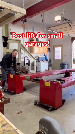 BEST car lift in home garage for low ceilings! This thing has been a game changer so far