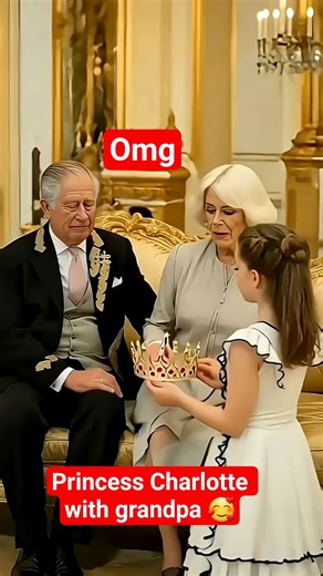 Princess Charlotte with grandpa 🥰#princess #shortvideo #shortsfeed #uk #diana #william #catherine