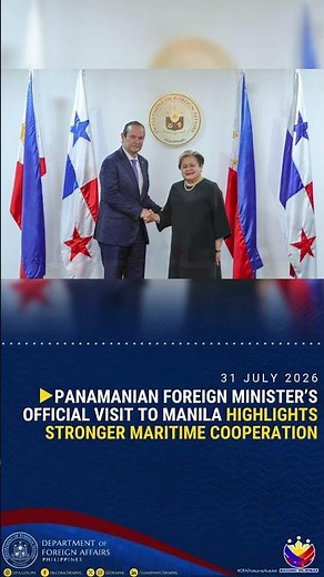 Panamanian Foreign Minister’s Official Visit to Manila Highlights Stronger Maritime Cooperation